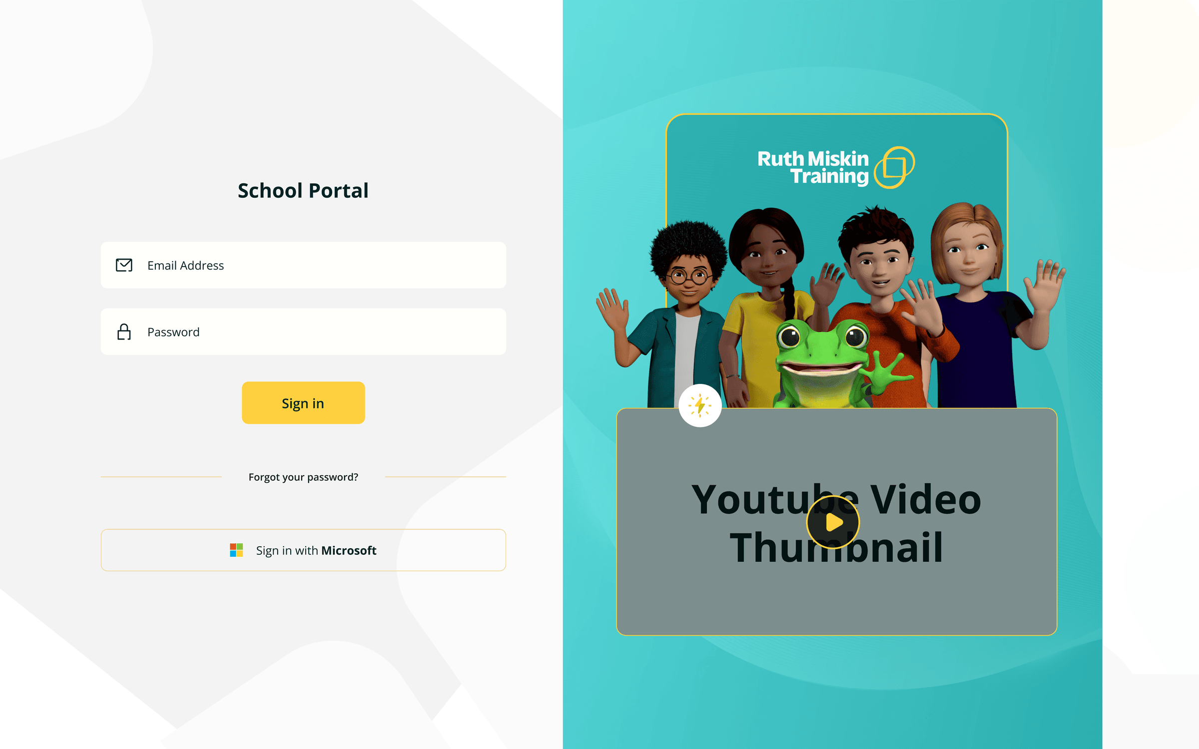Ruth Miskin school portal sign in page