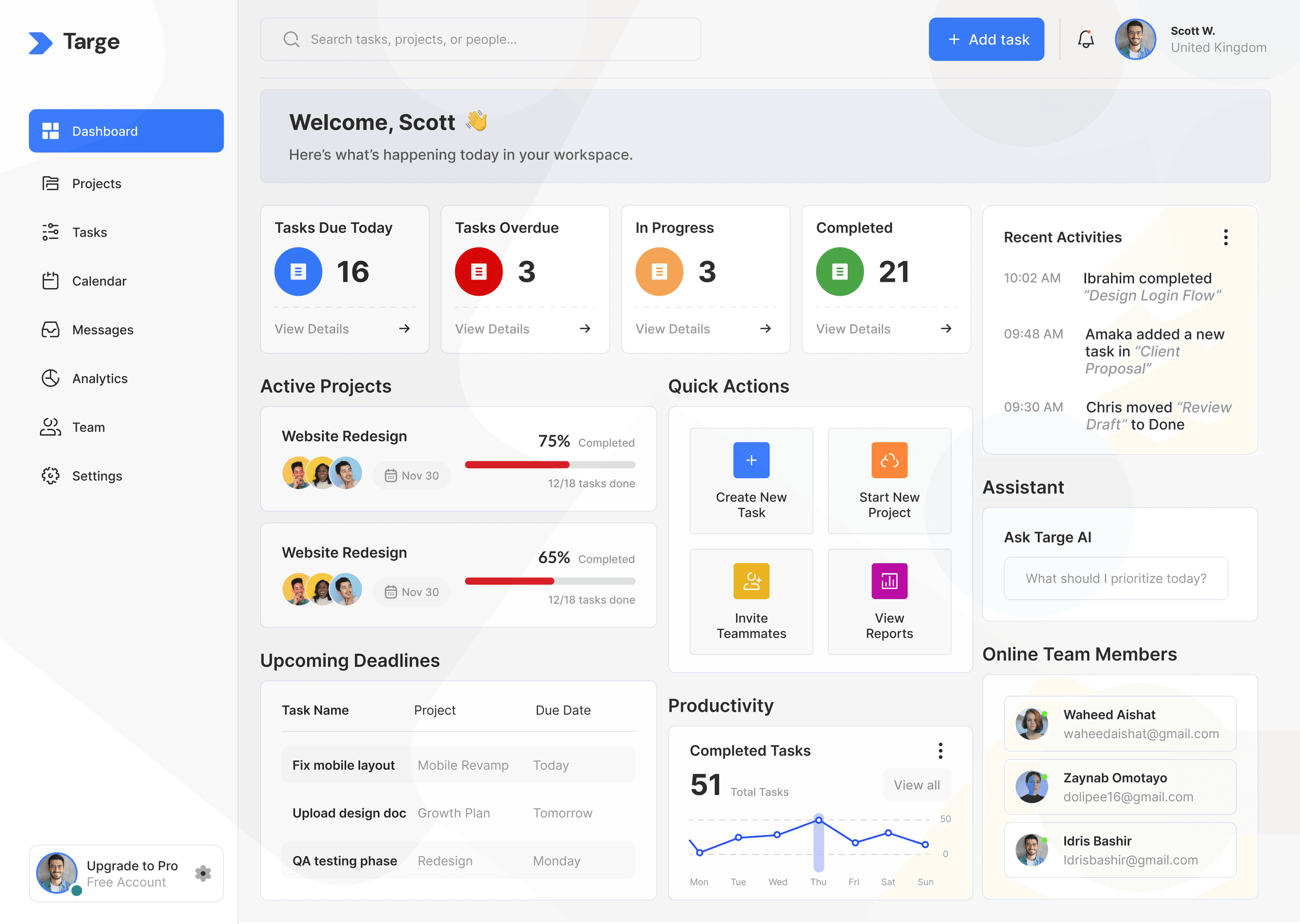 Targe - The Modern Workspace